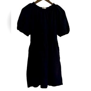 Universal threads black baby doll, balloon, sleeves, midi dress M